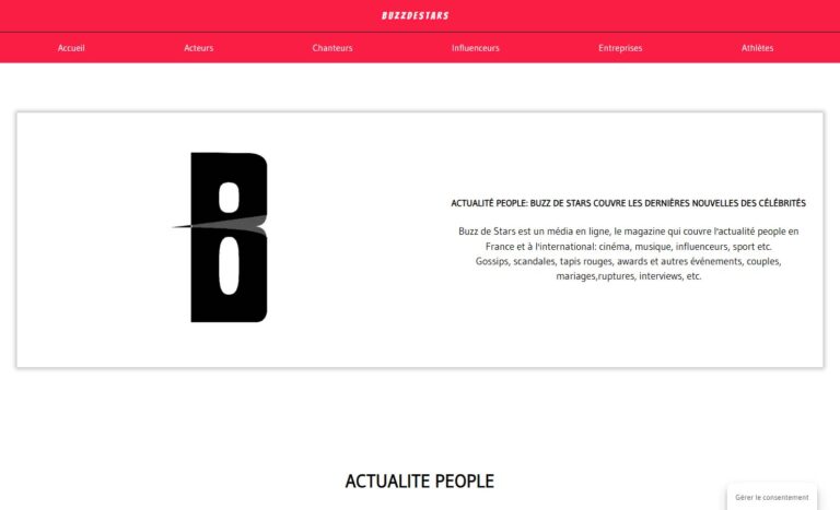Buzz de Stars - Actualités people en France et à l'international