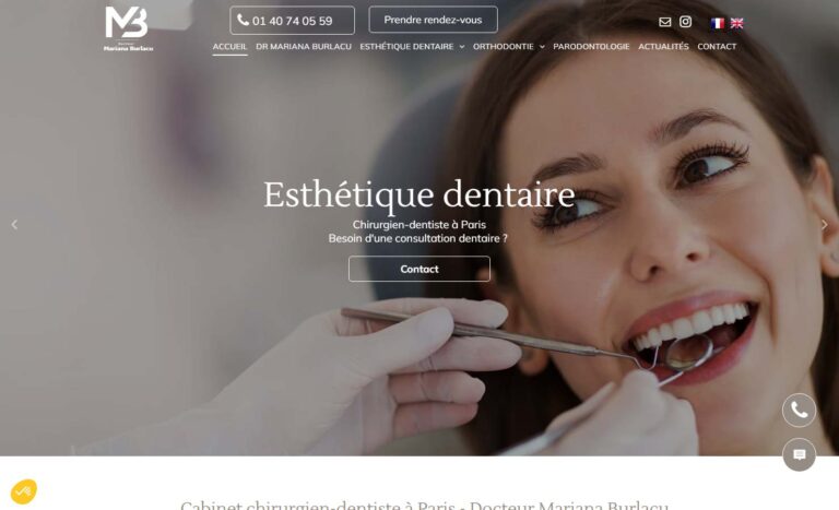 Dr Mariana Burlacu : dentiste esthétique Paris 8