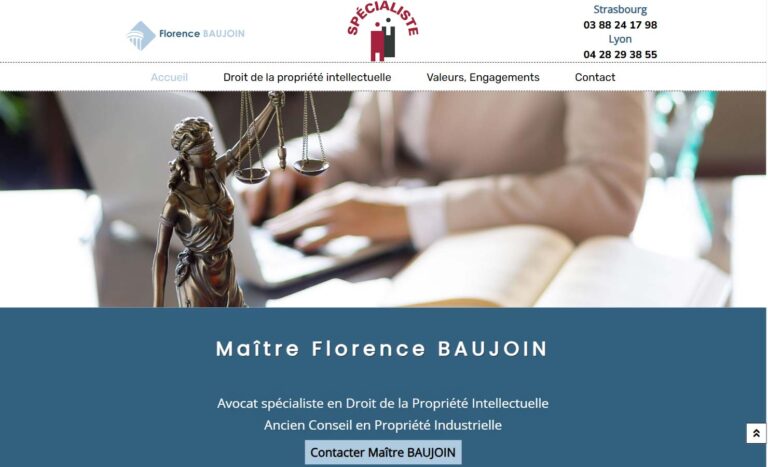 Florence Baujoin - Avocate en droit de la propriété intellectuelle à Strasbourg