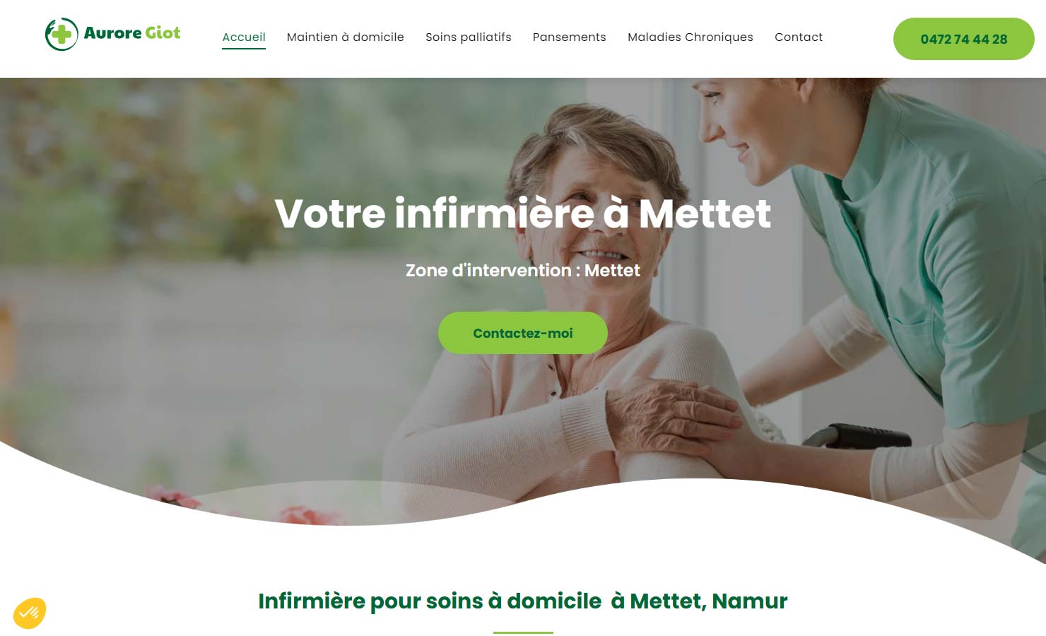 Aurore Giot - Infirmière à domicile à Namur