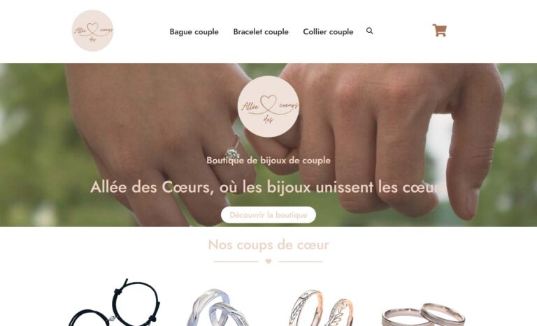 Allée des Coeurs - Boutique de bijoux de couple