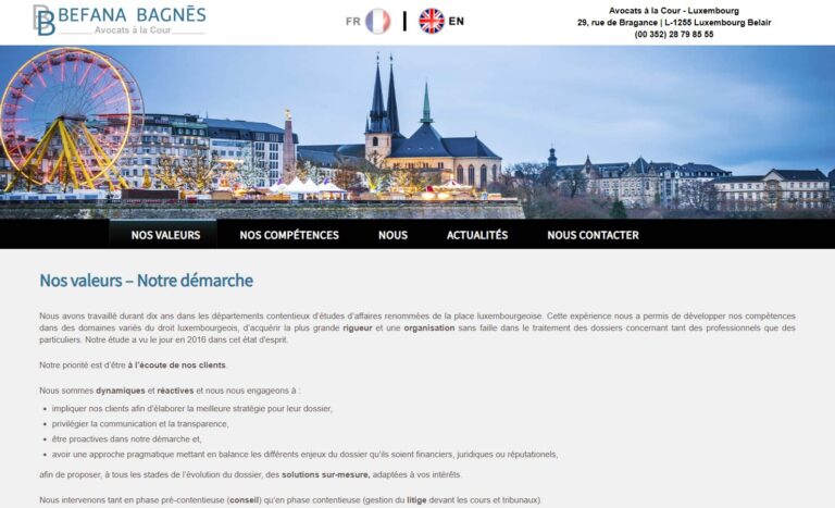 Me Befana et Bagnès - Avocat en droit immobilier et en droit de la construction au Luxembourg