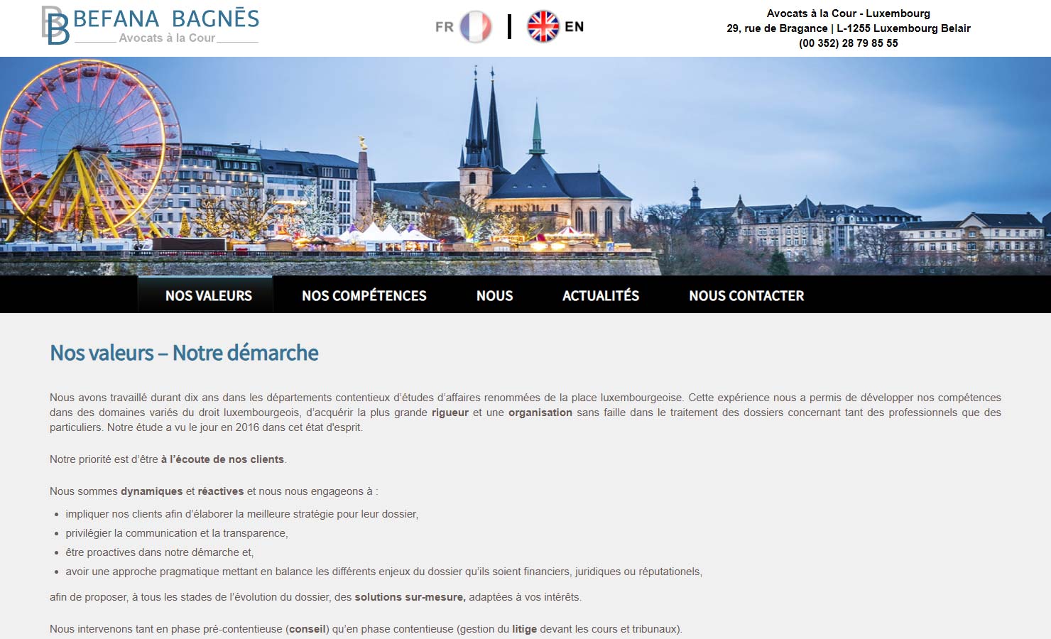 Me Befana et Bagnès - Avocat en droit immobilier et en droit de la construction au Luxembourg