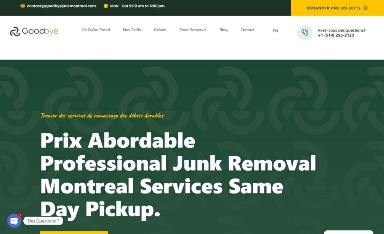 Goodbye Junk Montreal - Ramassage des appareils électroménagers