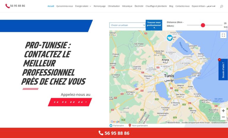 ProTunisie - Trouvez et contactez des professionnels de qualité près de chez vous.