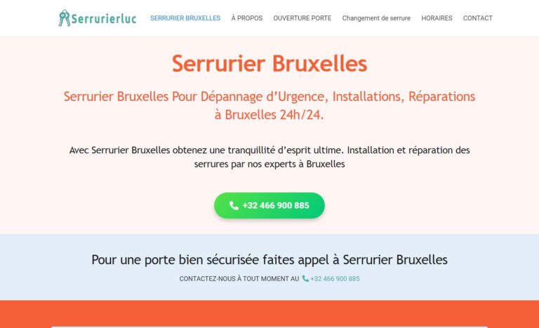 Serrurier Luc - Services d'urgence de déverrouillage de portes à Bruxelles