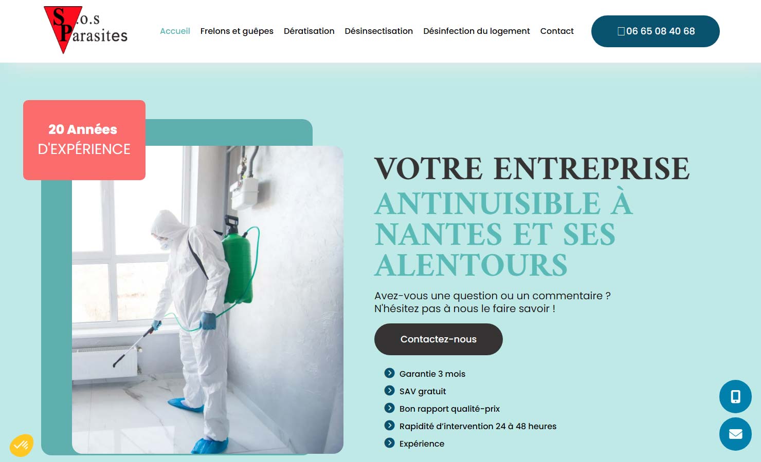 Dératiseur au Pouliguen : SOS Parasites