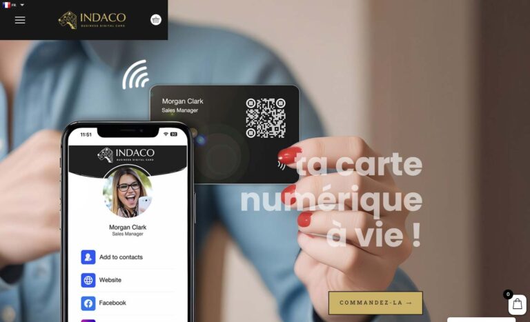 INDACO Business Digital Card - Cartes de visite avec technologies NFC et QR Code