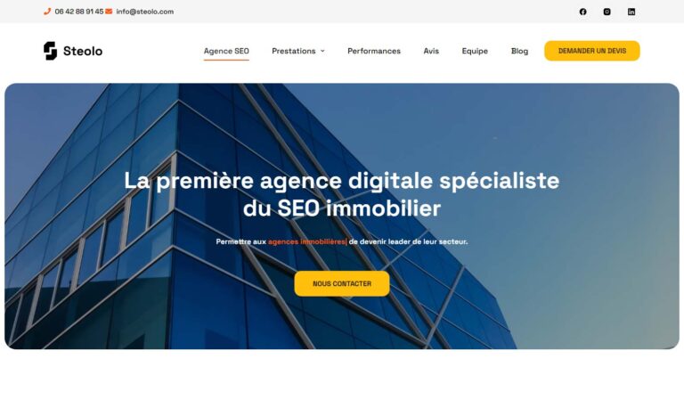 Steolo : La première agence SEO immobilier