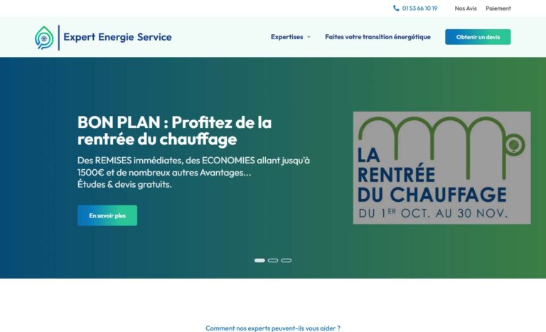 Expert Énergie Service : Plombier-Chauffagiste engagé dans la transition énergétique