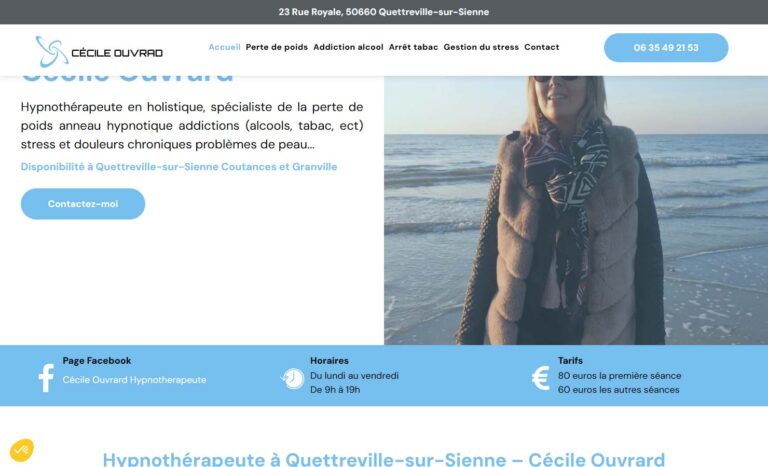 Cécile Ouvrard - Hypnothérapeute intervenant à Coutances