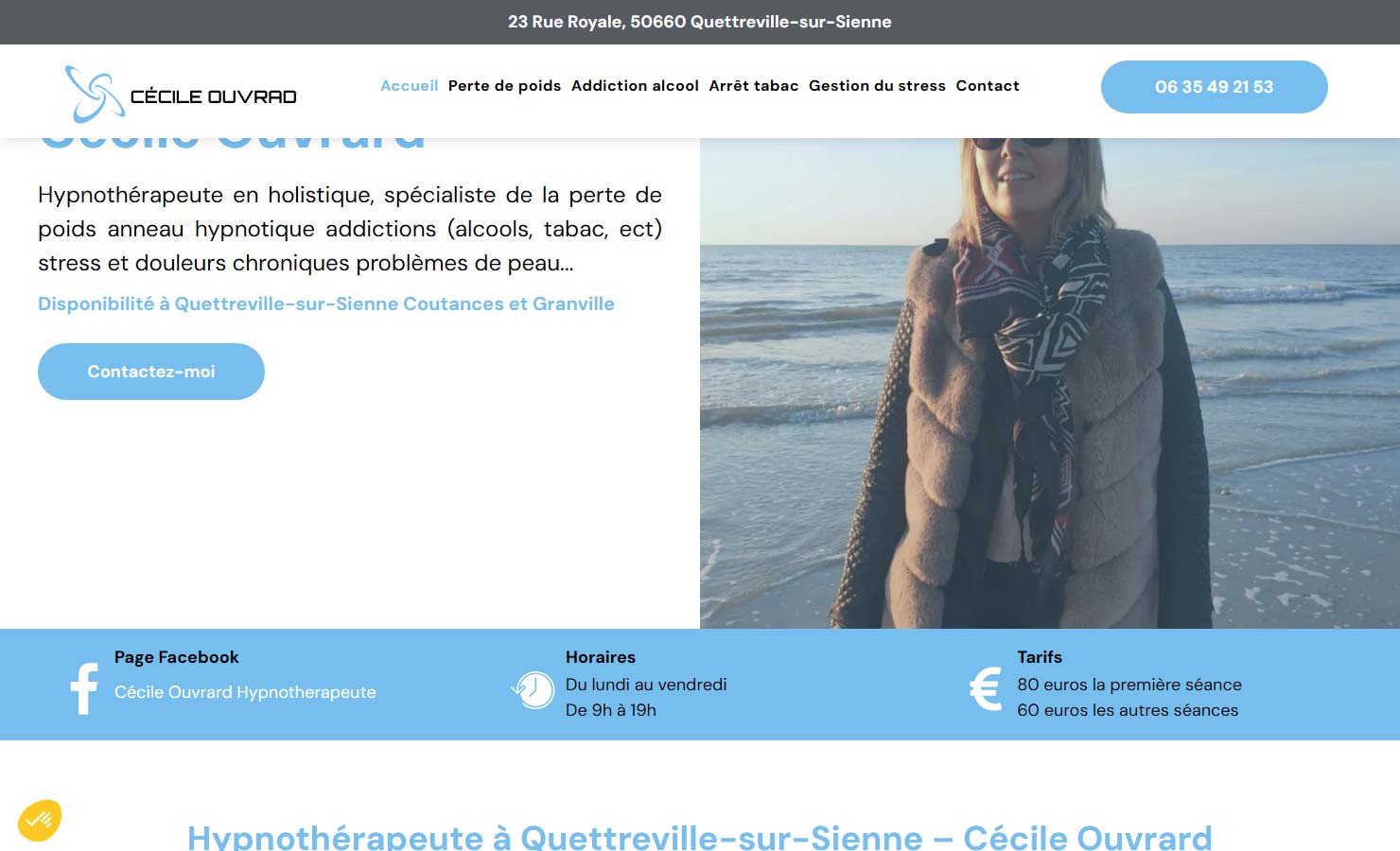 Cécile Ouvrard - Hypnothérapeute intervenant à Coutances