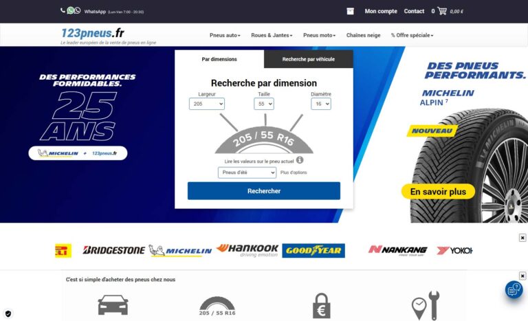 123pneus.fr : Le spécialiste des pneus en ligne