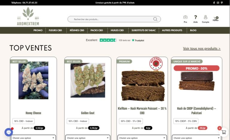 Aromextrem CBD - Acheter du CBD Français