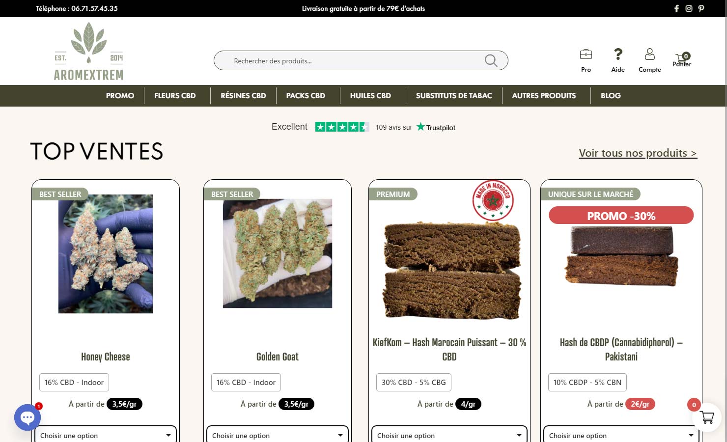 Aromextrem CBD - Acheter du CBD Français