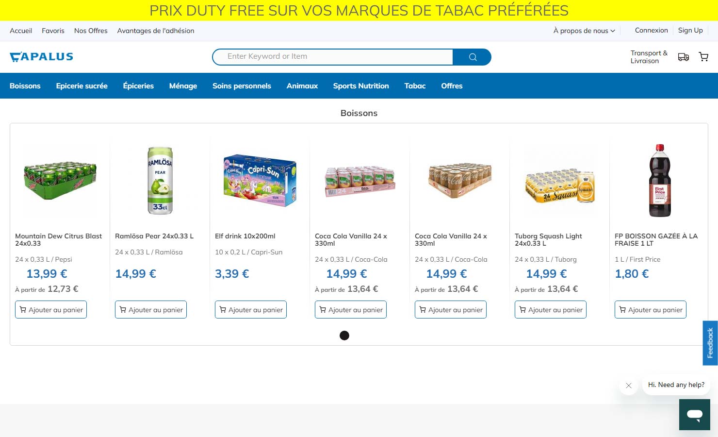Capalus.fr : Votre supermarché en ligne simple et rapide