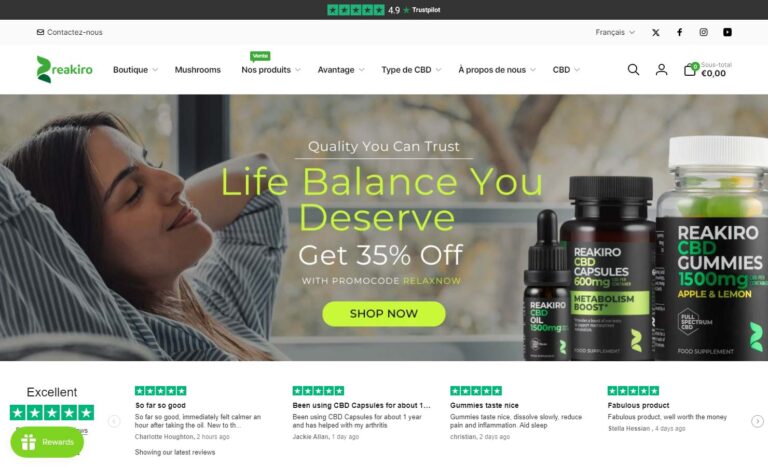 CBD Reakiro : Produits de CBD Premium