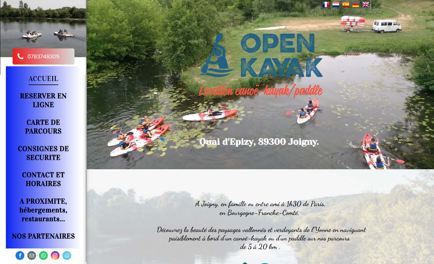 Open kayak