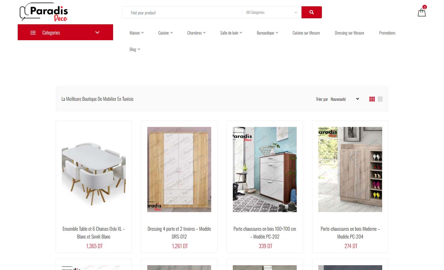 Paradies Déco : Vente de Meuble en Tunisie
