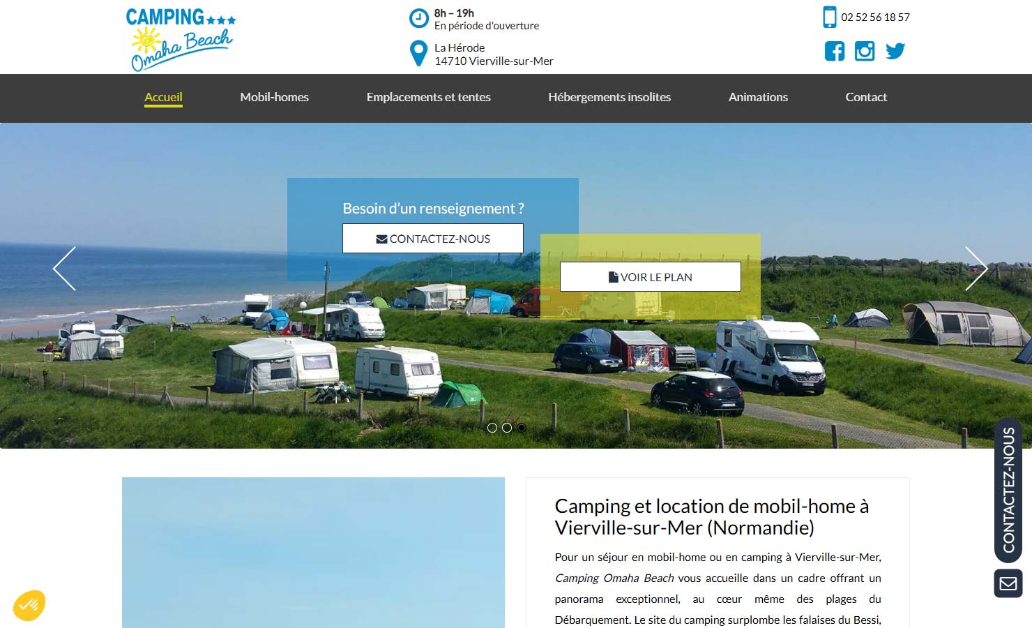 Camping Omaha Beach - Location de mobil-homes en Normandie
