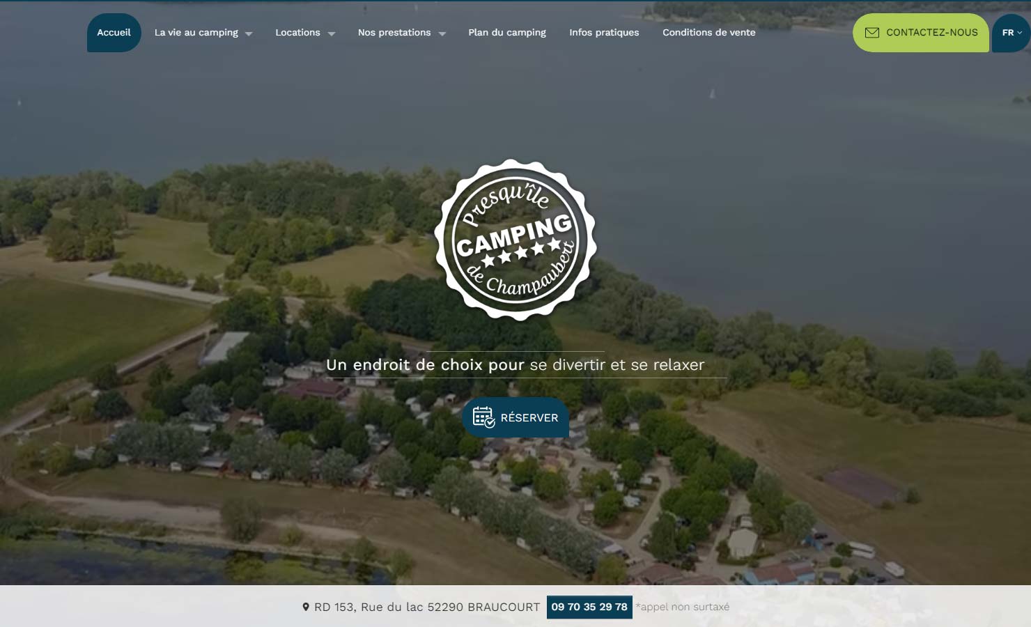 Camping Presqu’île de Champaubert - Emplacement de camping