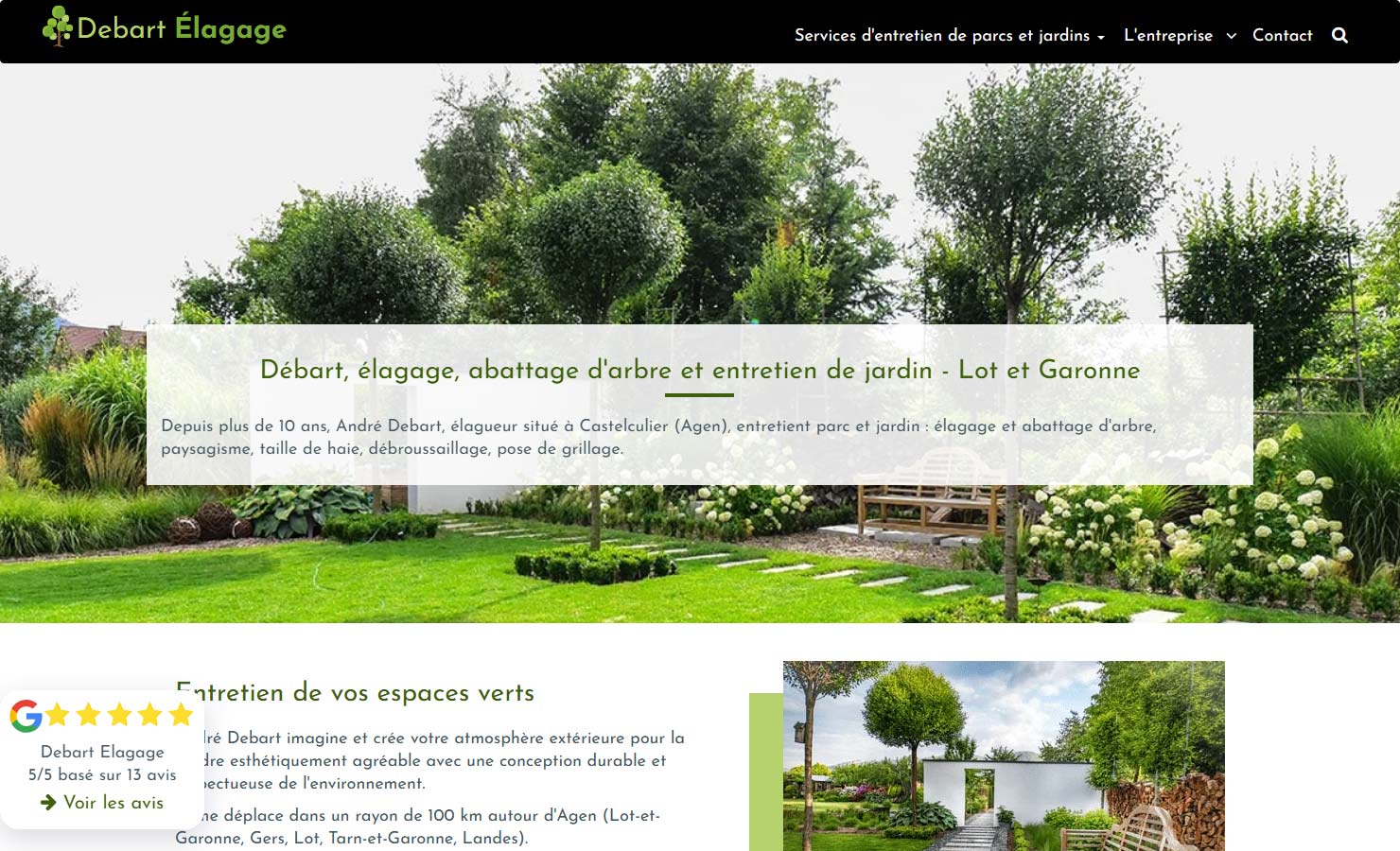 Debart Elagage : paysagiste et élageur (Agen, Lot et Garonne)