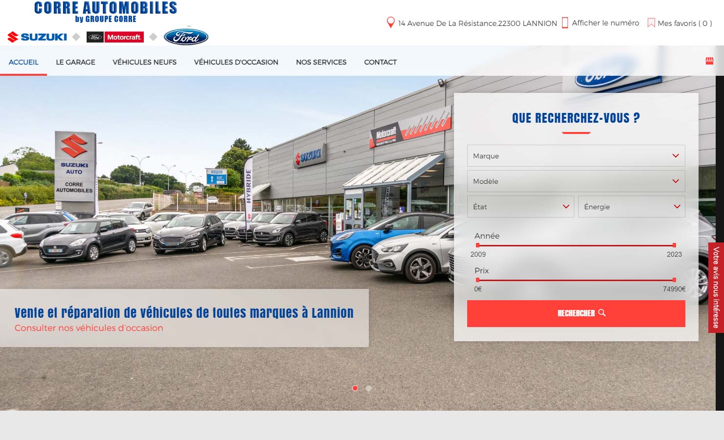 Corre Automobiles - Véhicule occasion à Lannion