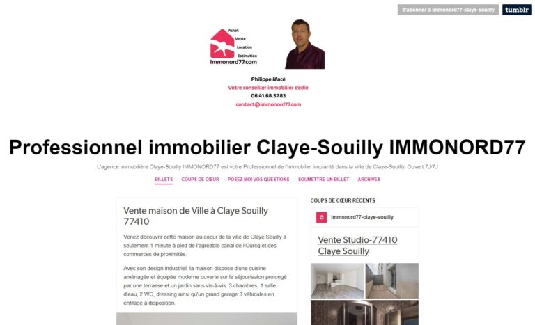 Blog de votre professionnel Immonord77 Claye-Souilly