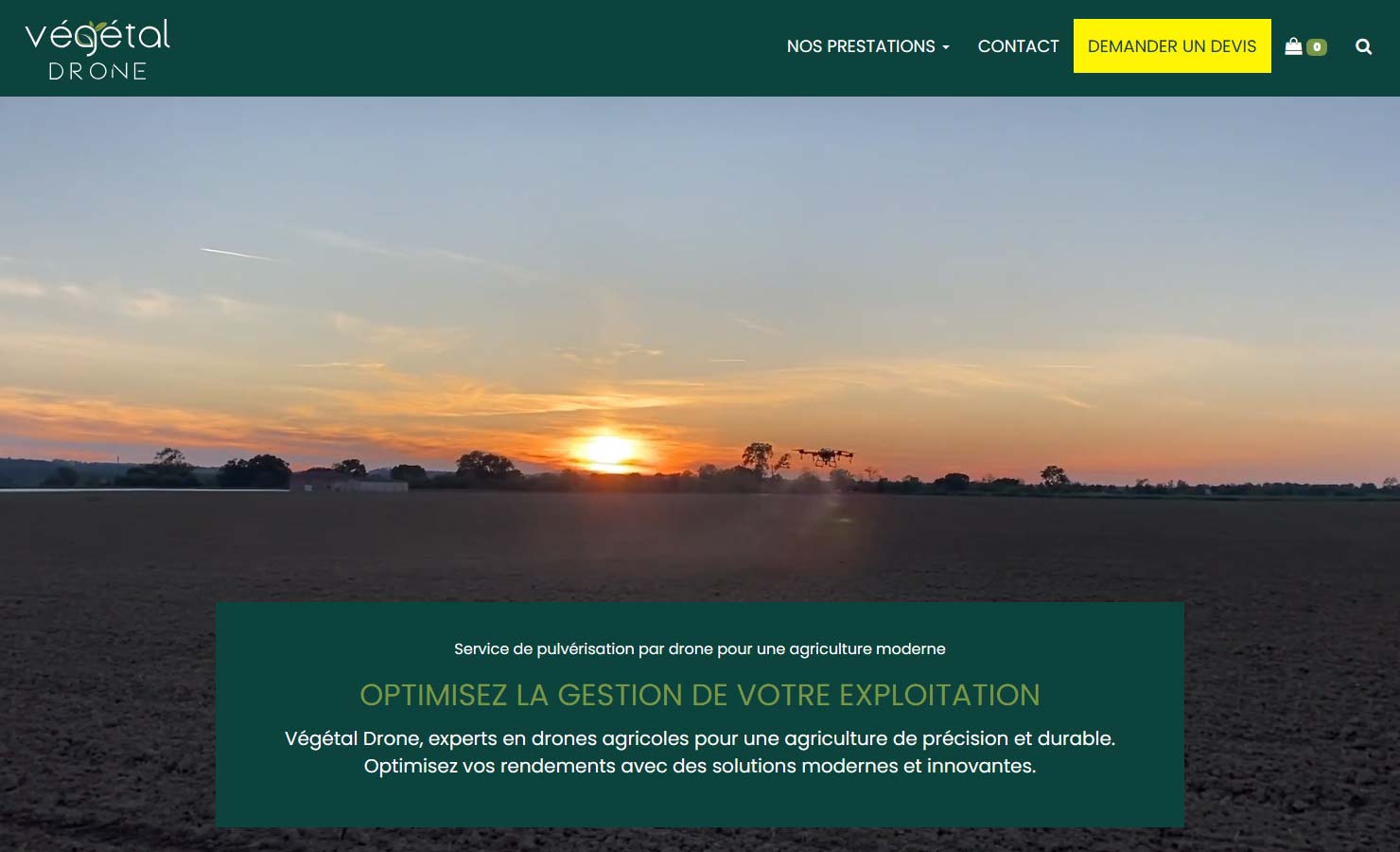 Végétal Drone : service de pulvérisation par drone pour une agriculture moderne