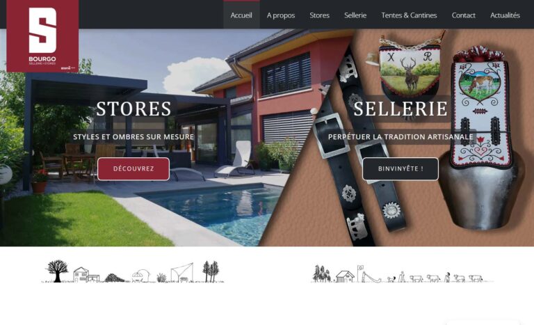Bourgo, stores, pergolas et parasols