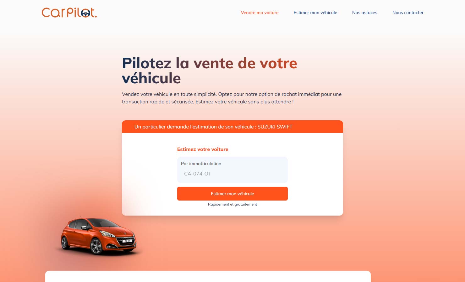 CarPilot - Reprise de voiture d'occasion