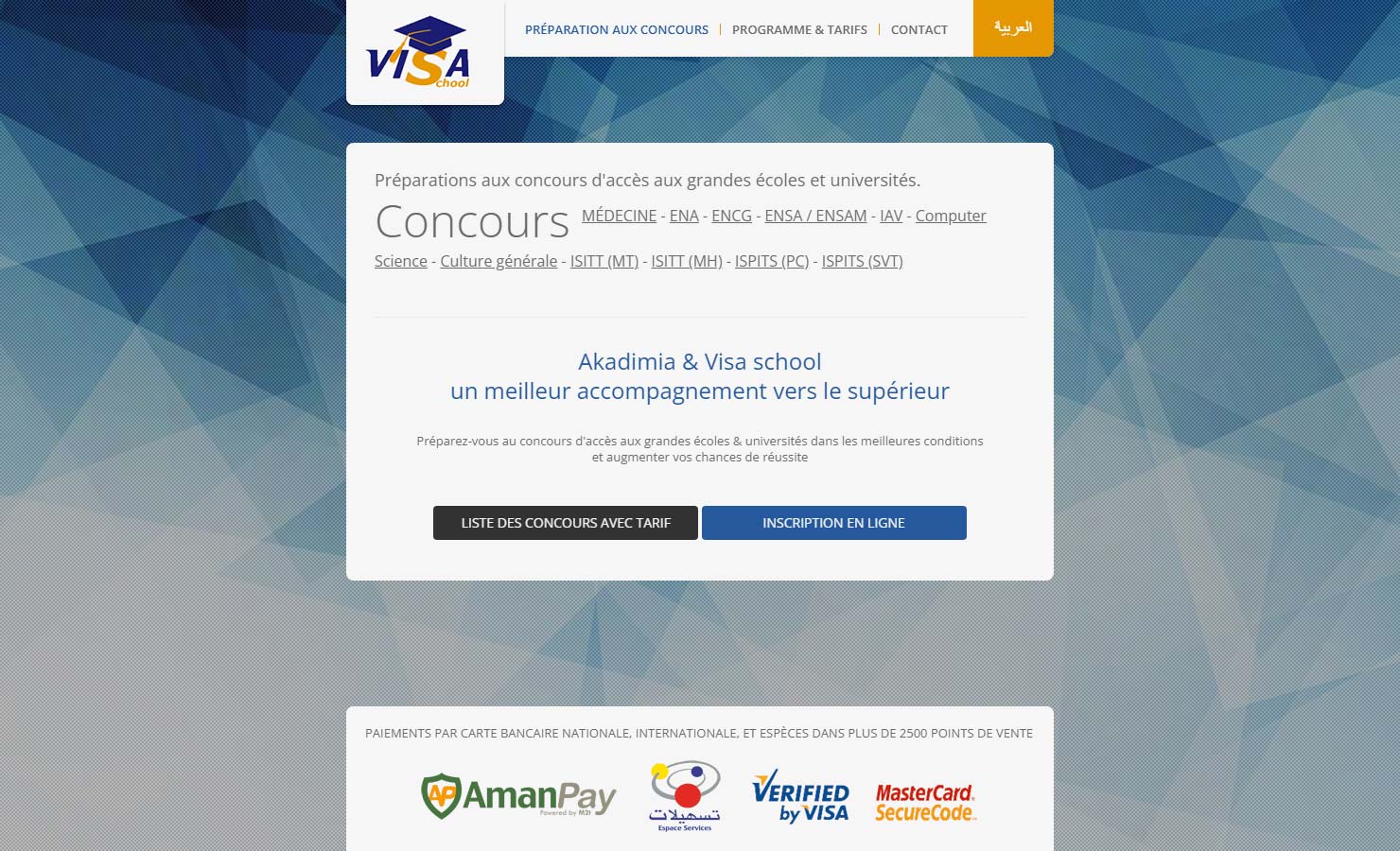 Préparation concours ENSA-ENSAM