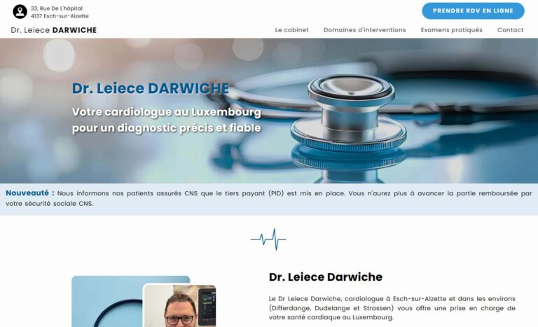 Dr. Leiece Darwiche, votre cardiologue à Esch-sur-Alzette au Luxembourg