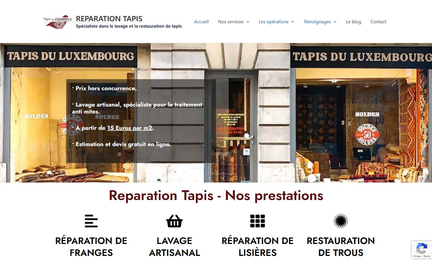 Restauration de tapis
