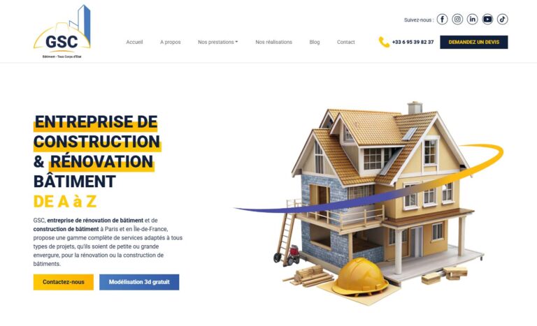 La GSC - Entreprise de Construction et Rénovation de Bâtiments à Paris, Île-de-France