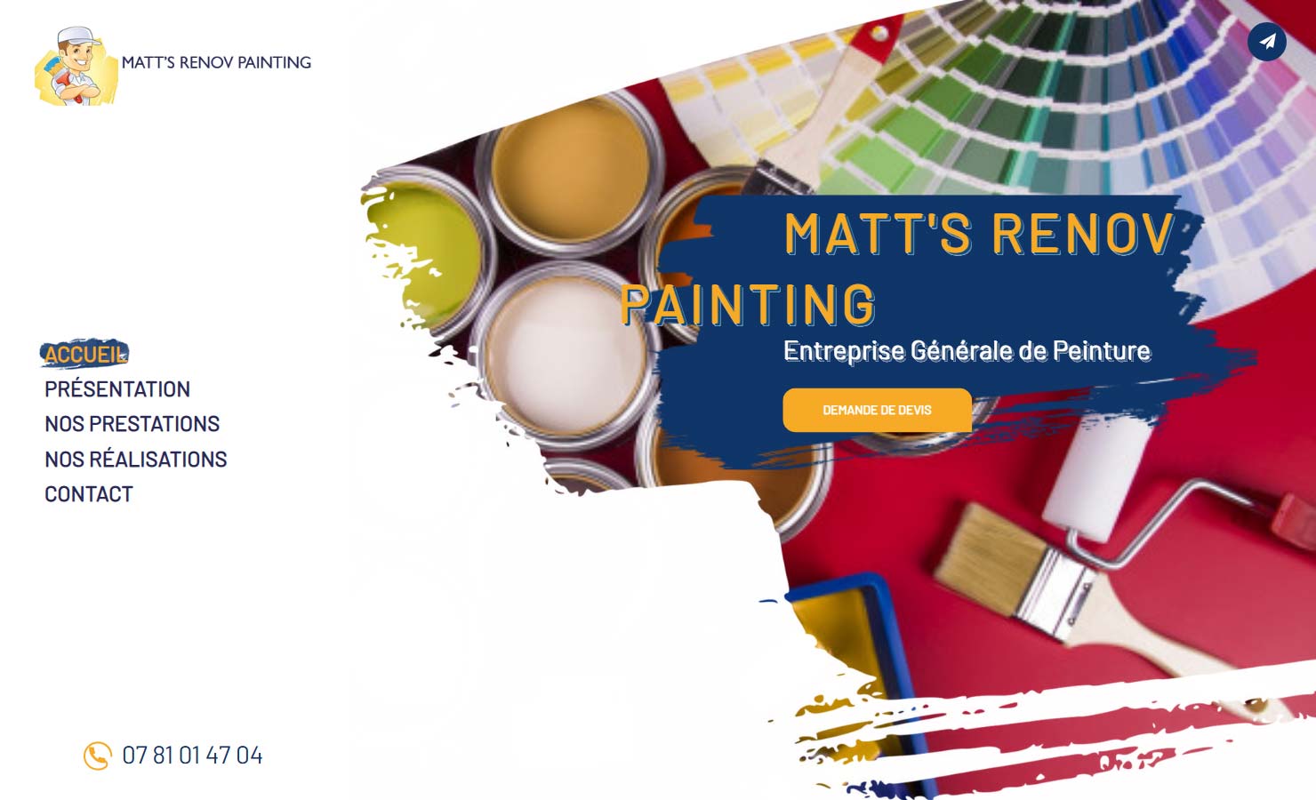 Matt's Renov painting - Faux plafond à Aubagne