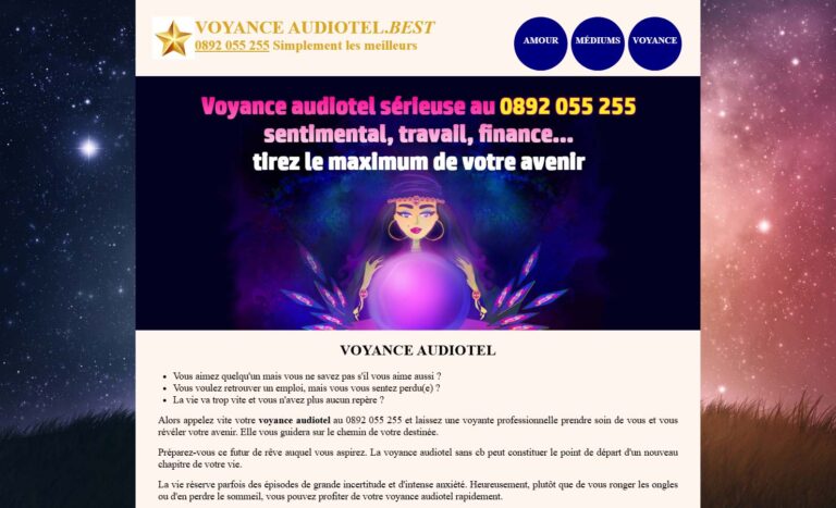 Voyance audiotel - sérieuse, sans attente par téléphone
