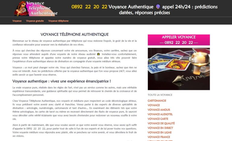 Voyance téléphone authentique