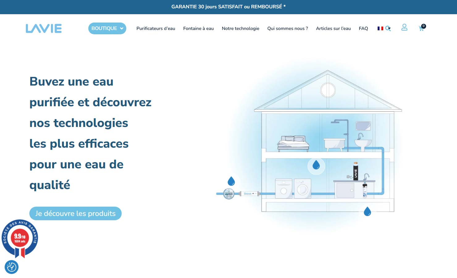 Lavie.bio : Purificateur d'eau écologique pour une planète durable