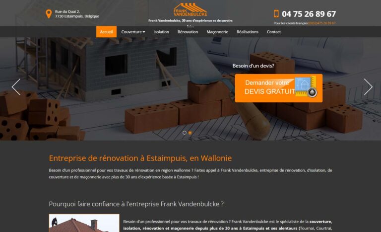 Frank Vandenbulcke - Travaux d'isolation à Tournai