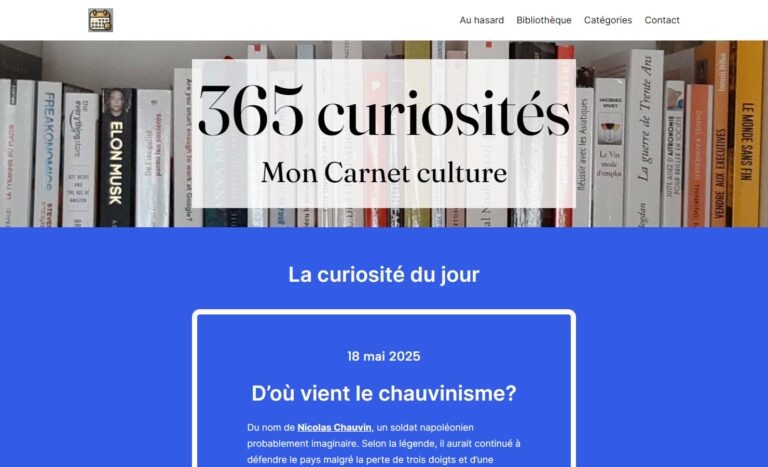 365 curiosités - Chaque jour une découverte