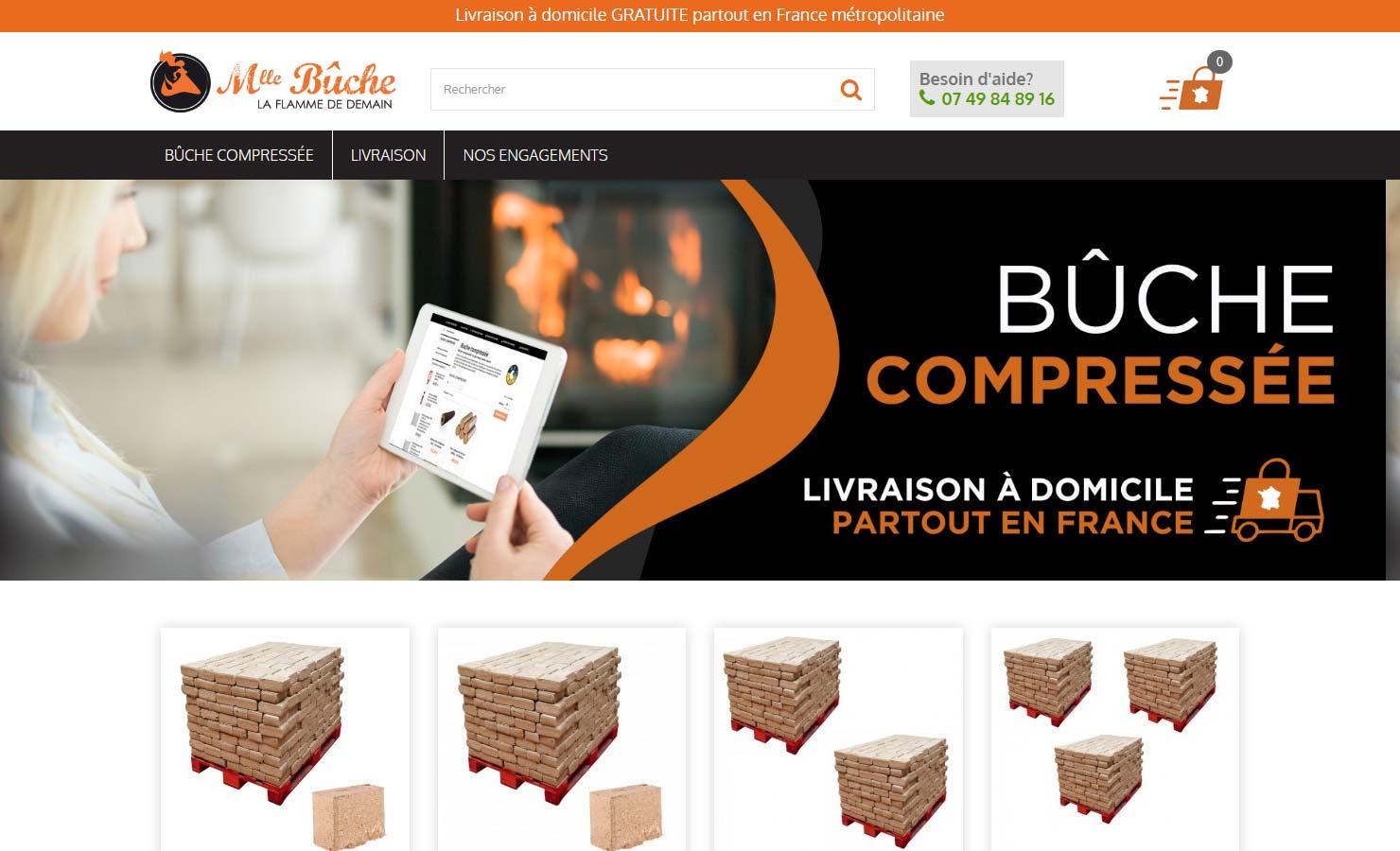 Buches compressées Mademoiselle Bûche : Solution écologique pour un chauffage durable