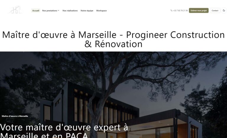 Progineer maîtrise d'oeuvre et architecture à Marseille et en Provence