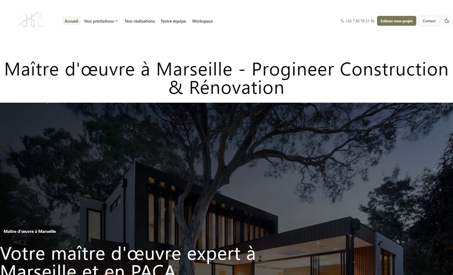 Progineer maîtrise d'oeuvre et architecture à Marseille et en Provence