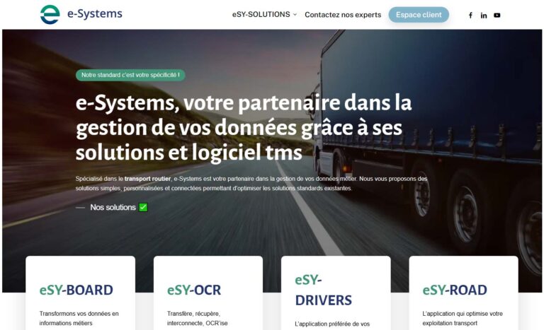 e-Systems, logiciel TMS et solutions métier