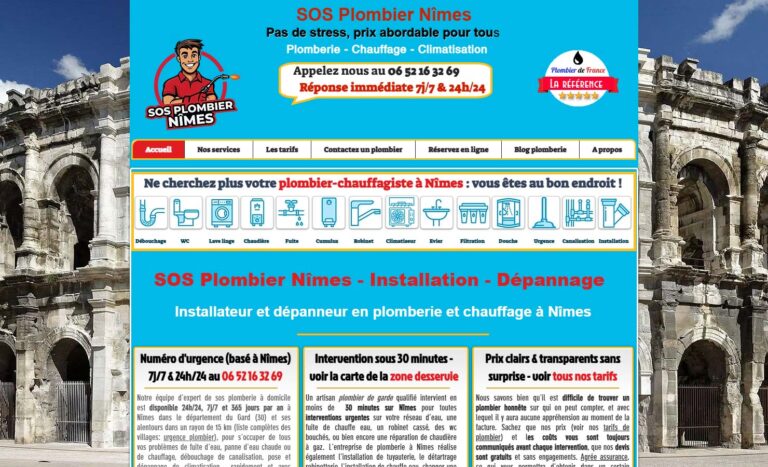 SOS Plombier Nîmes, expert en plomberie à Nîmes
