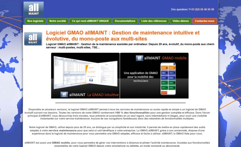 Logiciel GMAO allMAINT