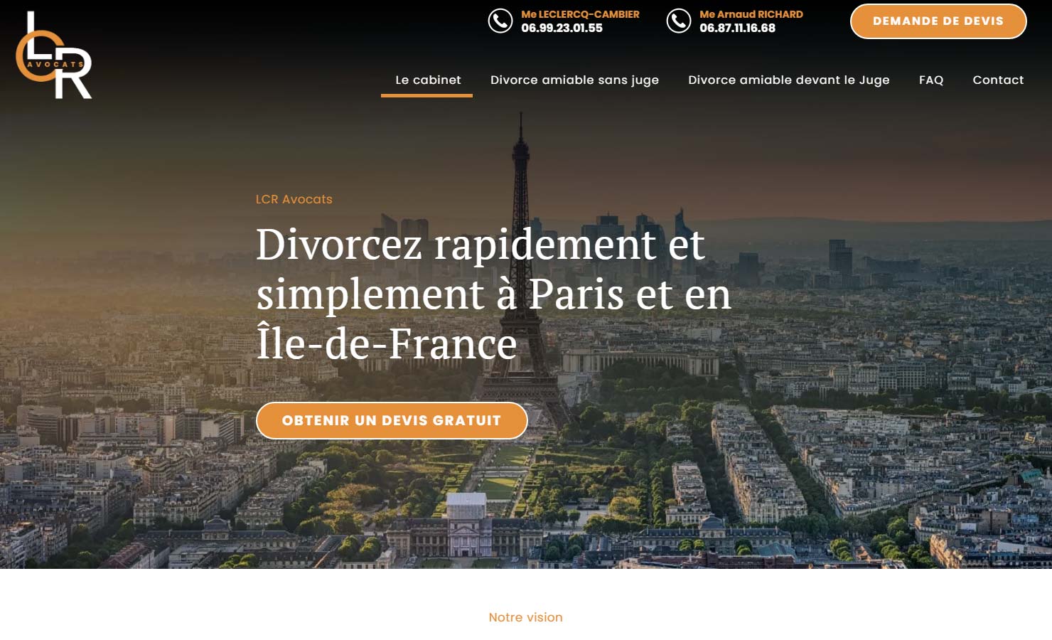 Avocat divorce amiable Paris – Cabinet LCR Avocats