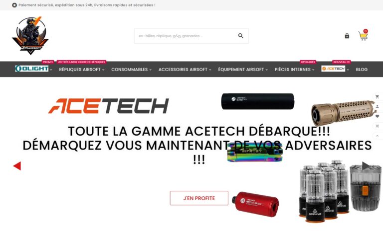 Zn-Airsoft — Boutique airsoft en ligne : répliques, accessoires & équipements