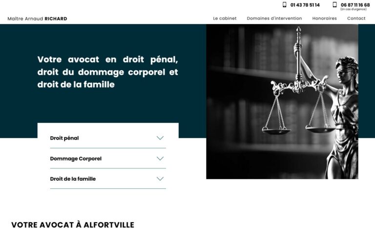 Avocat défense pénale – Garde à vue, procès, détention : Me Arnaud Richard